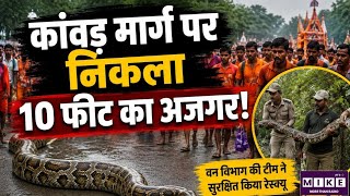 Python Rescue in Kanwar Yatra: कांवड़ यात्रा मार्ग पर निकला 10 फीट लंबा अजगर!