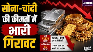 Gold-Silver Price Todayसोने-चांदी के भाव में गिरावट, चांदी ₹1,920 सस्ती; 24 कैरेट सोना भी फिसला